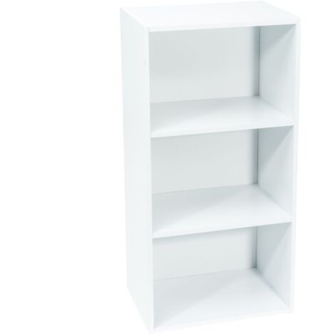 Weißes Aufbewahrungsmöbel WERKA PRO 3 Nischen (80 x 40 x 29 cm)