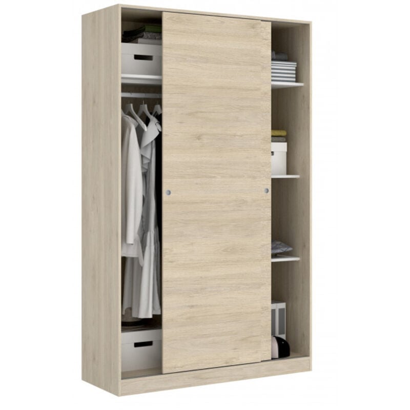 Armoire 120x204h chêne naturel - Venere 2