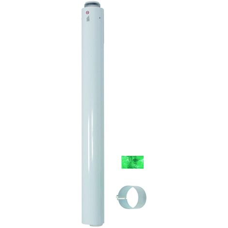 Vaillant – Raccord fumisterie concentrique Ø 60/100 mm – Longueur 1000 mm – Polypropylène (PP) pour usage intérieur – Système ventilation et évacuation
