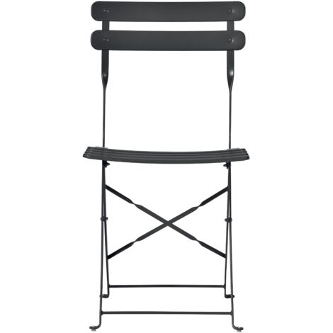 Chaise de jardin pliante structure en fer anthracite - Urbino (1/3)