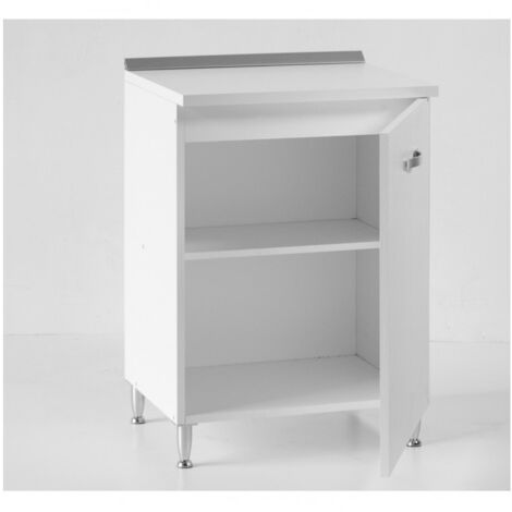Base de cuisine 30x50xH85 cm en bois blanc frêne - Foligno
