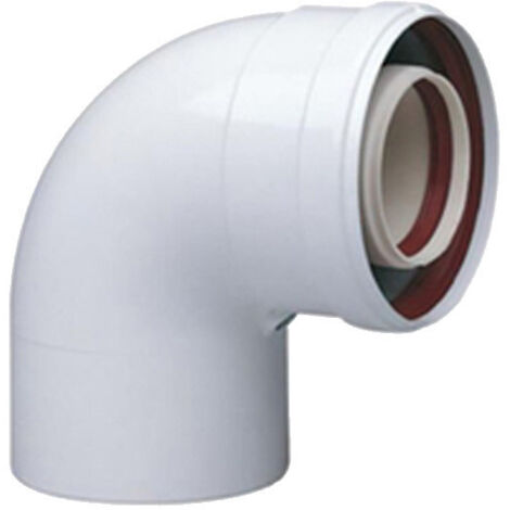 Baxi – Courbe coaxiale 90° diamètre 60/100 mm – Conduit de fumée pour chaudières à condensation – Installation sécurisée et efficace