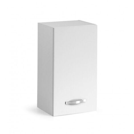 Suspendu cuisine 40x32x72 cm en bois blanc frêne avec une porte - Foligno