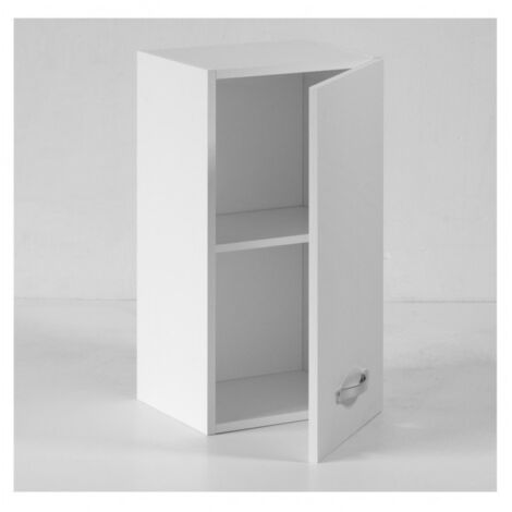 Suspendu cuisine 40x32x72 cm en bois blanc frêne avec une porte - Foligno
