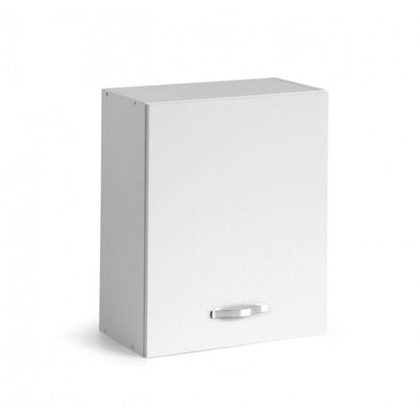 Suspendu cuisine 60x32x72 cm en bois blanc frêne avec une porte - Foligno