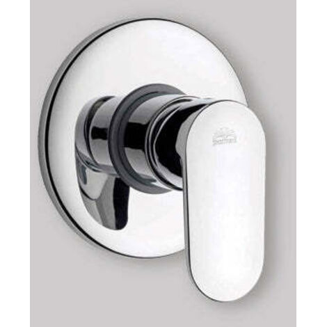 Paffoni – Mitigeur de douche encastré chromé – Mono-commande en laiton – Plaque Ø116 mm – Débit 21,6 l/min – Raccord 1/2 'G