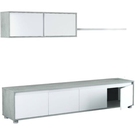 Mur TV - Blanc 41x200x43h cm (1/5)