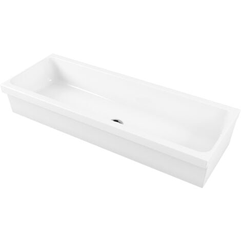 Lavabo à caniveau 120x45x20 blanc - Galassia Ninive