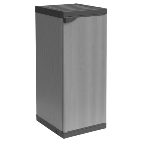 Idralite – Armoire d'atelier basse en résine 34x39,5x85 cm – 1 porte – 2 étagères réglables jusqu'à 25 kg – Résistante aux chocs et intempéries
