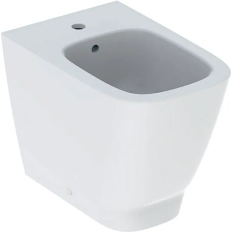 Geberit – Bidet au sol 35x54 blanc brillant – Finition en fibre de verre – Trou pour robinetterie 1 trou central – Hauteur 34.5 cm