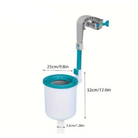 Skimmer Pour Piscine Hors Sol, écumoire De Piscine Avec Tige Rétractable Pour Nettoyer la