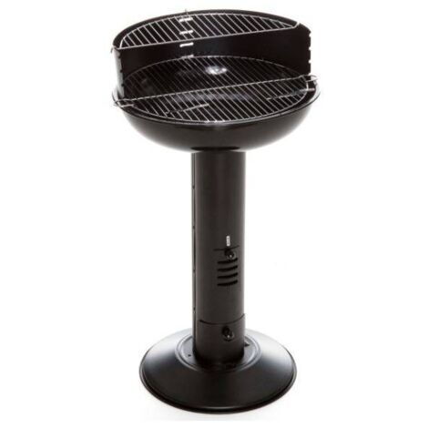 Abitare – Barbecue charbon 46,5 cm en acier noir – Grille de cuisson réglable sur 4 positions – Paravent inclus – Poids 7,2 kg (1/4)