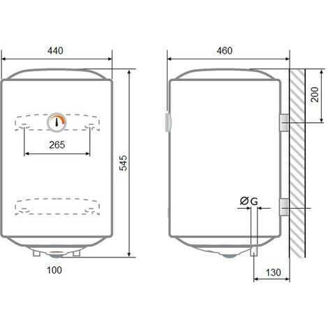 FEEROLI Chauffe-Eau Électrique Vertical 50L