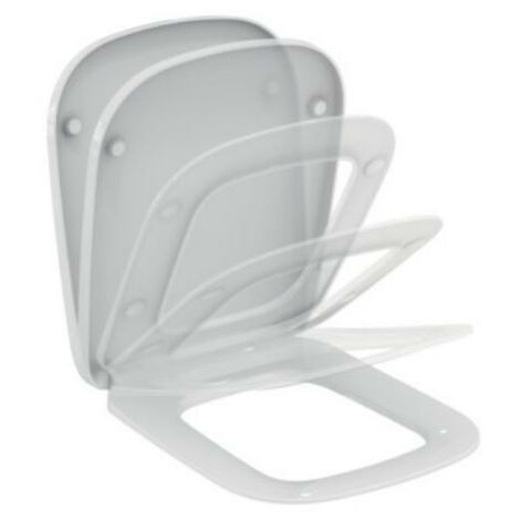 Abattant wc à fermeture soft close Ideal Standard Esedra blanc Plastica