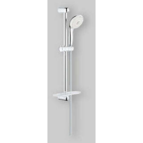 Grohe – Ensemble de douche 3 jets avec barre de douche 600 mm – Flexible Relexaflex 1750 mm – Technologie anticalcaire SpeedClean – 27927001