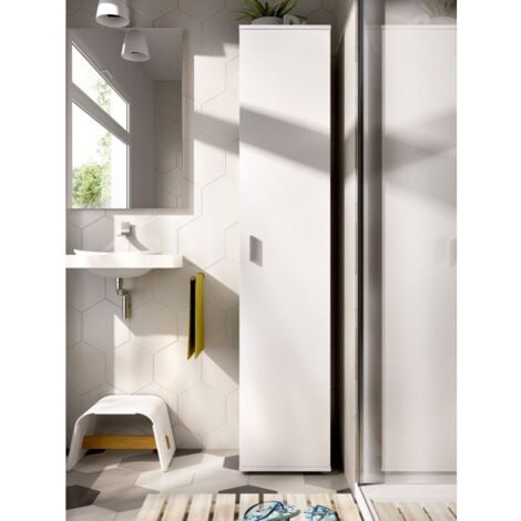 Armoire polyvalente 39x190h blanc mat - Marte