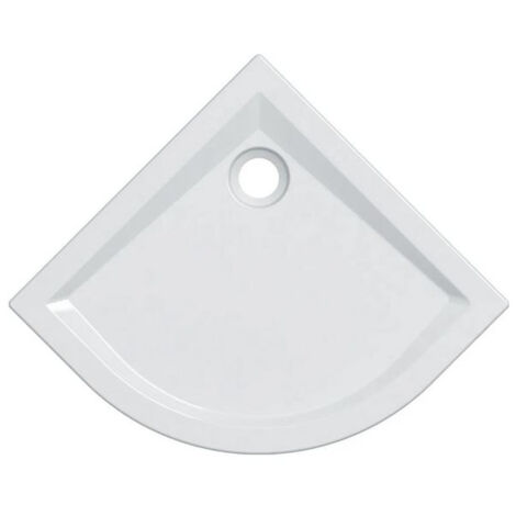 Coin douche 80x80x6 cm blanc brillant en grés porcelainé - Geberit - Blanc (1/3)