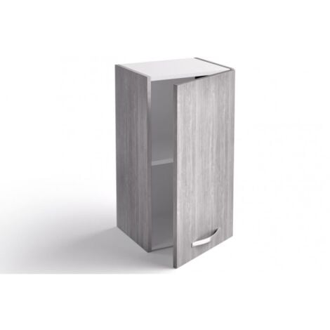 Suspendu cuisine 40x33x72 cm en bois gris islande avec une porte - Massa