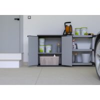 Etagere Plastique Étagère Adventa 4 Niveaux En Résine PVC & PP - Modulaire, Robuste 80kg/Étagère, Intérieur & Extérieur - 80x40x165 Cm