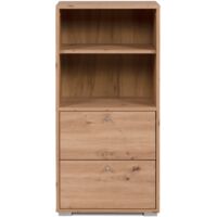 CALICOSY - Meuble de rangement 2 étagères et 2 tiroirs L46 cm - FYN