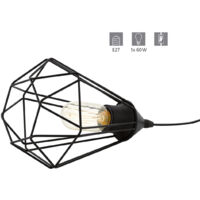 Lampe de table vintage en métal noir - Eglo
