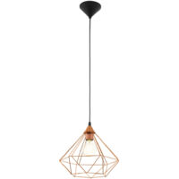 Lampe à suspension 32,5 cm x H 110 cm en métal couleur cuivre 220-240 V IP20 - Eglo Tarbes