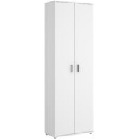 Abitare – Armoire à chaussures 2 portes – Blanc mat – Dimensions L 61 x P 35 x H 190 cm – 5 étagères réglables pour 6 paires de chaussures - 35x190h