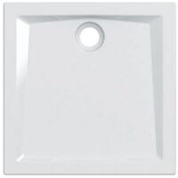 Receveur de douche carré 80x80x6 cm blanc brillant en grés porcelainé - Geberit - Blanc