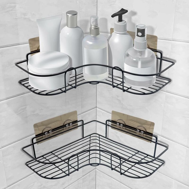 1pc Punch-free Bathroom Storage Rack, Toilet Waterproof Paste Shelf, Place  Shampoo And Shower Gel Shelf, Multi-purpose Aluminum Non-rusting Hanging  Rack