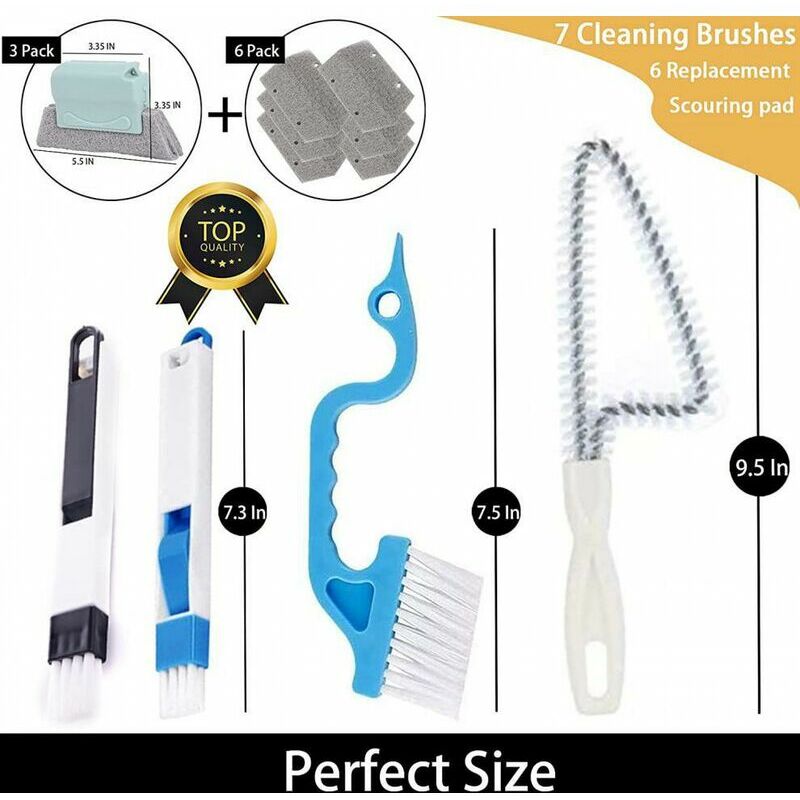 Crevice Gap Cleaning Brush Tool, 6pcs Hand-held Groove Gap Cleaning Tools,  2 in 1 Dustpan Cleaning Brushes, Shutter Door Window Track Kitchen Cleaning  Brushes Kit 