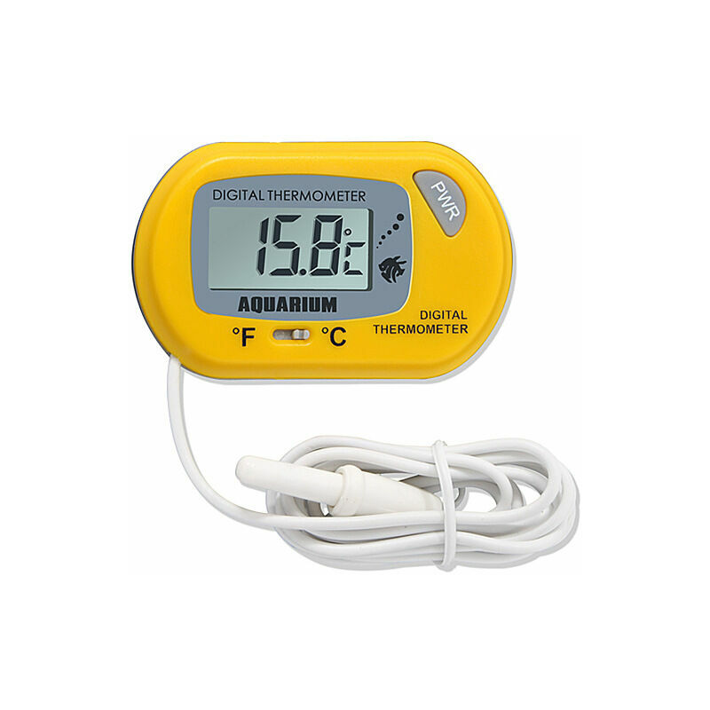 Thermomètre numérique - Lit avec précision la température de l'aquarium -  Facile à installer - Livré avec 2 ventouses