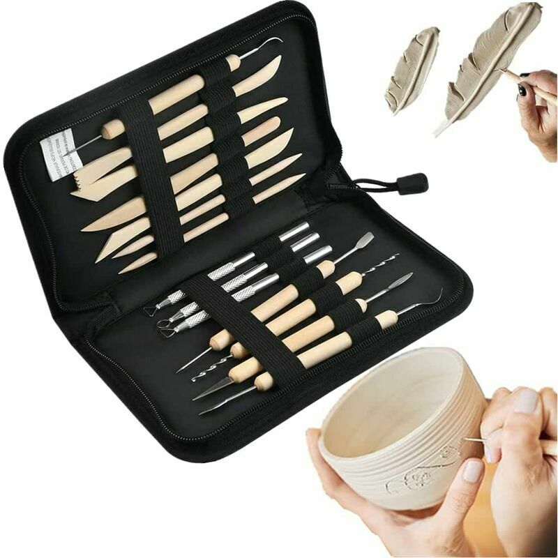 51 Pcs Pottery Tool Set Clay Sculpting Tools Pottery Supplies Kit Outils  Poterie Carving Tools Modeling Tools Ceramic Art Tools 