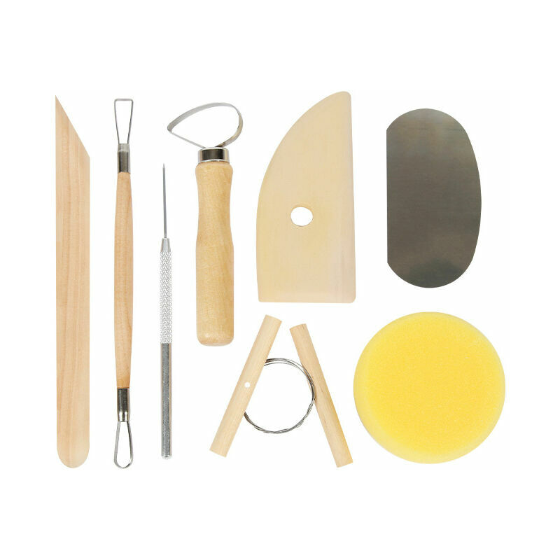 45pcs Wooden Pottery Art Tools Set for Clay Sculpting Modeling