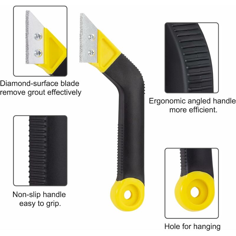 Grout Removal Tool, Caulking Removal Tool, Grout Cleaner, Scraper, Scrubber  Brush, Tile Joint Cleaning Brush, Remove Grout or Cleaning for Tile Joints