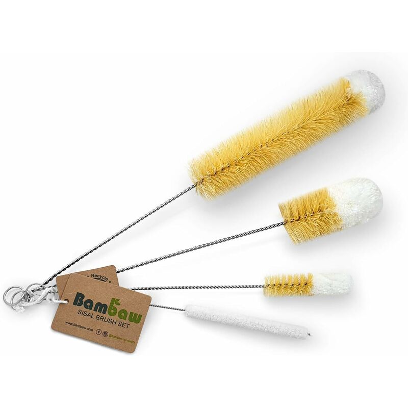 Bottle Sponge Brush with Long Handle - Soft for Cleaning Bottles, Mugs, Cups, 10 inch (10 Pack)