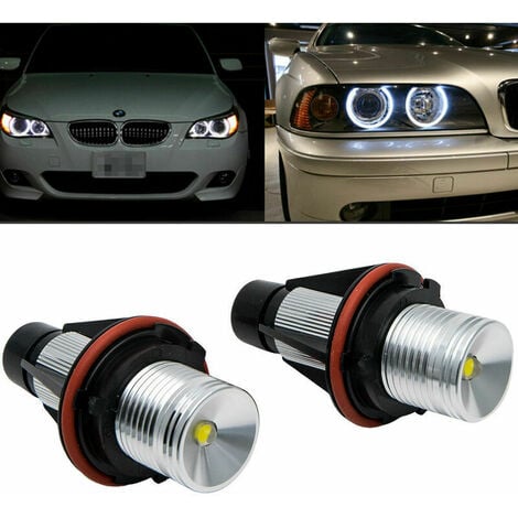 2Pcs 10W Angel Eye Halo LED Lights White Halo Rings Bulb For BMW E39 E87  E60 E63 E65 E66 E53 X5 E83