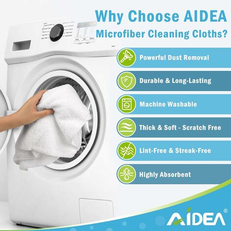 AIDEA Microfiber Cleaning Cloths-6PK, Kitchen Towels Cleaning Dish