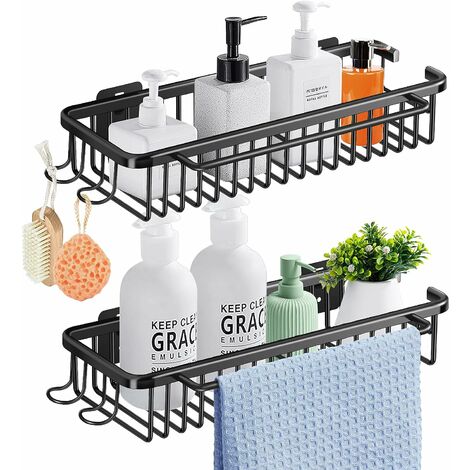 Wide Rustproof Shower Caddy With Lock Top Aluminum - Made By