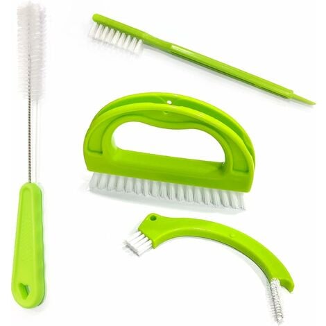 CLLIS 4 Pcs Hard Bristle Crevice Cleaning Brush,Crevice Cleaning Brushes  for Household Use, Multifunctional Corner Gap Cleaning Brush Tool Grout