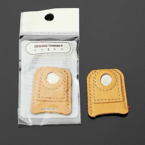 Leather Finger Protector, Thimble for Men, Finger Thimble, Brown