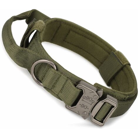 Military dog 2024 collar with handle