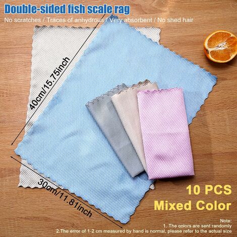 10Pack Kitchen Towels, Reusable Clean Antimicrobial Double-sided Thick  Fiber Towels, Soft and Absorbent Multipurpose Dish Cloth, Hand Towel Random  Color 