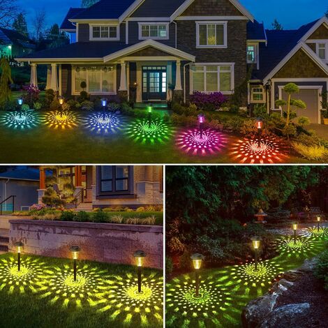 Solar Torch Lights Outdoor, BUCASA Upgraded Extra-Bright with Dancing Flickering Flames, Landscape Decoration Flame Lights for Garden Pathway Light (S