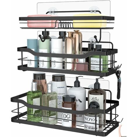 Shower Caddy, Shower Shelves, Adhesive Shower Organizer No Drilling, Large  Capacity, Rustproof Stainless Steel Bathroom Shower Organizer