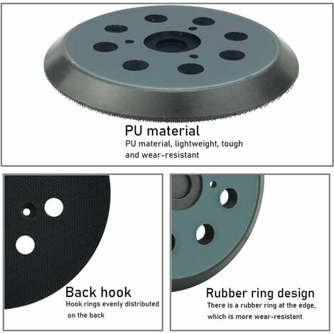 8-hole Hook And Loop Replacement Grinding Pad Suitable For Dw420/k