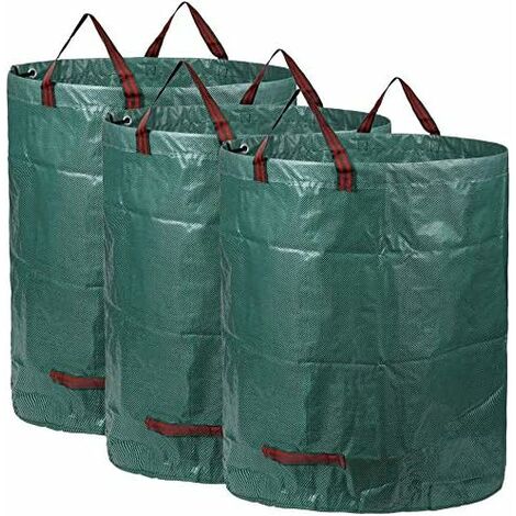 3-pack 300l Gallon Reusable Garden Waste Sacks- Heavy Duty