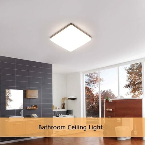 GOECO LED Deckenleuchte Quadratisch 36W, Deckenlampe 3300LM 4000K Neutralweiß, Moderne Ultraflache LED Deckenlampe für Badezimmer Küche Schlafzimmer Flur Esszimmer Balkon Garage