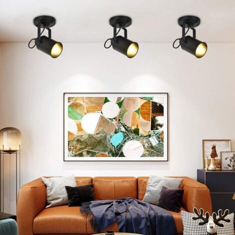 GOECO Innenwandleuchte Schwarze Verstellbarer, Metall Vintage-Industrie-Wandleuchte E27 für Wohnzimmer Schlafzimmer Esszimmer Küche (Ohne Leuchtmittel)
