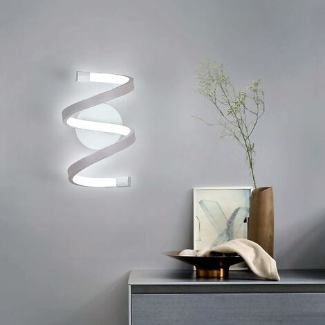 GOECO Wandleuchte LED Innen, Wandlampe Modern Wandbeleuchtung 18W 2000LM, für Wohnzimmer Schlafzimmer Treppenhaus Flur, 6500K Kaltes weißes Licht