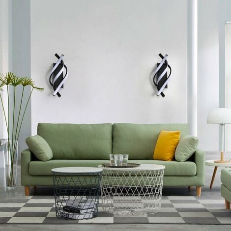 GOECO LED Wandbeleuchtung, Wandleuchte Innen Modern 18W, Wandlampe Innen LED Gebogenes Design, 3000 K warmweißes Licht, 1620 Lumen, schwarz, für Schlafzimmer, Arbeitszimmer